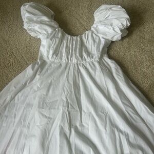 Abercrombie White Puff Sleeve Mini Dress – Size Medium